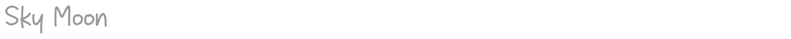 Sky Moon font preview